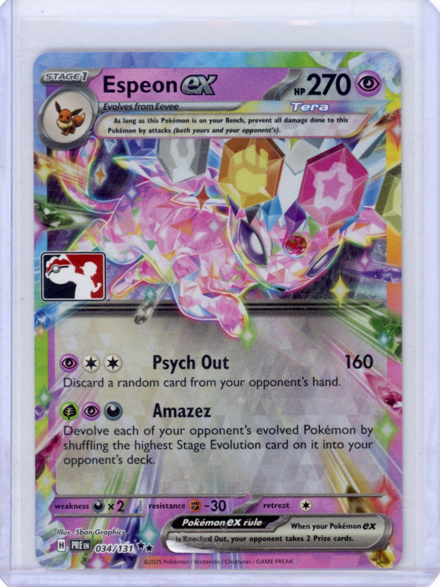 Espeon ex - 034/131 - Prize Pack Series Cards (POKEMON CENTER)