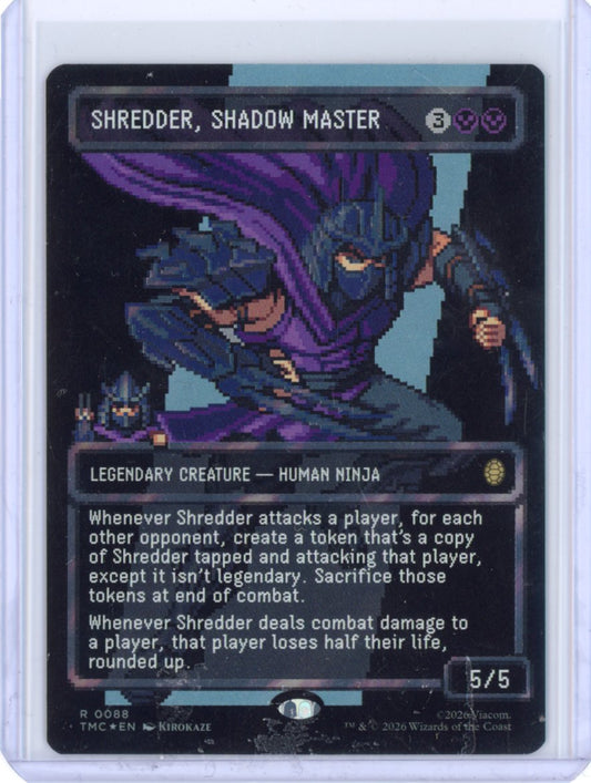 Shredder, Shadow Master (Borderless) (Surge Foil) - Commander: Teenage Mutant Ninja Turtles (TMC)
