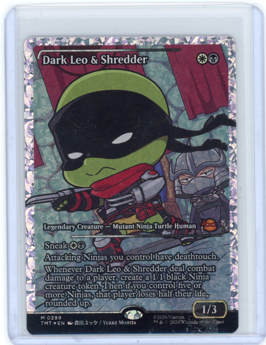 Dark Leo & Shredder (Showcase) (Fracture Foil) - Teenage Mutant Ninja Turtles (TMT)