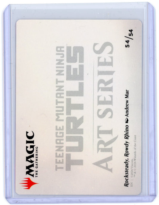 Rocksteady, Rowdy Rhino Art Card (Gold-Stamped Signature) - Art Series: Teenage Mutant Ninja Turtles (ASTMT)