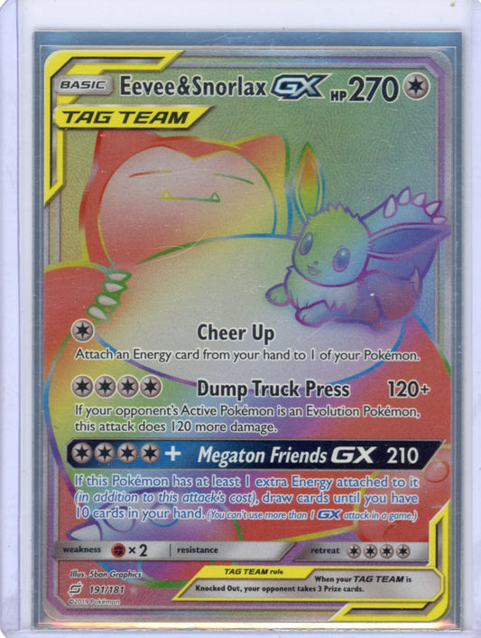 Eevee & Snorlax GX 191/181(Secret) - SM - Team Up