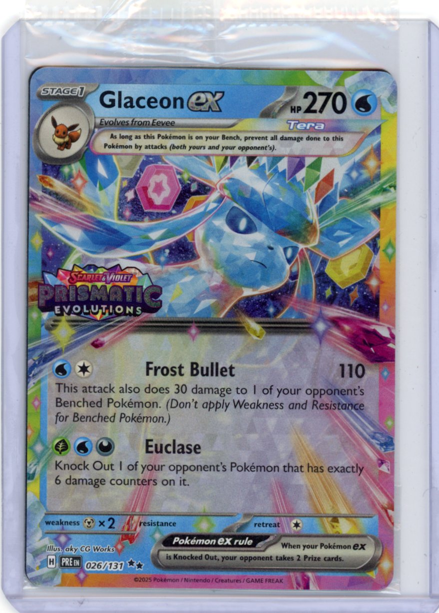 Glaceon ex - 026/131 (Prismatic Evolutions Stamp)