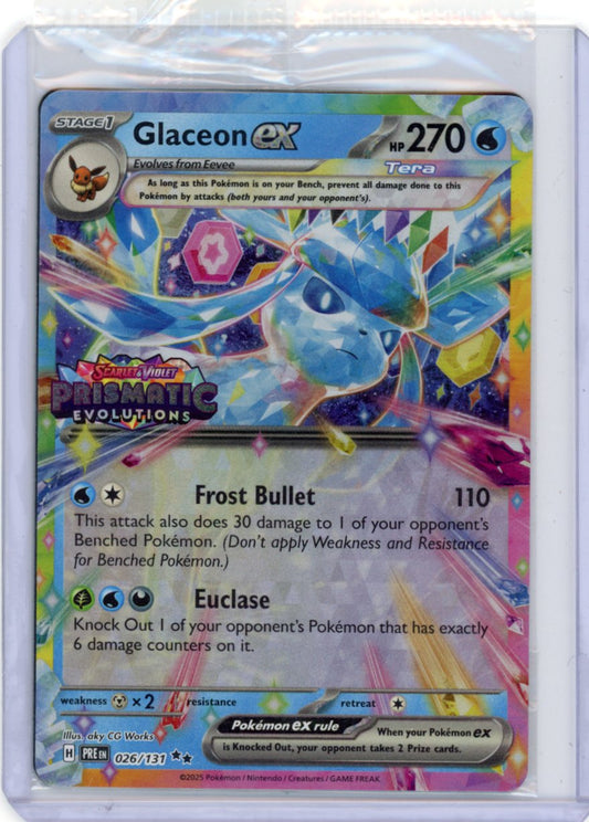 Glaceon ex - 026/131 (Prismatic Evolutions Stamp)