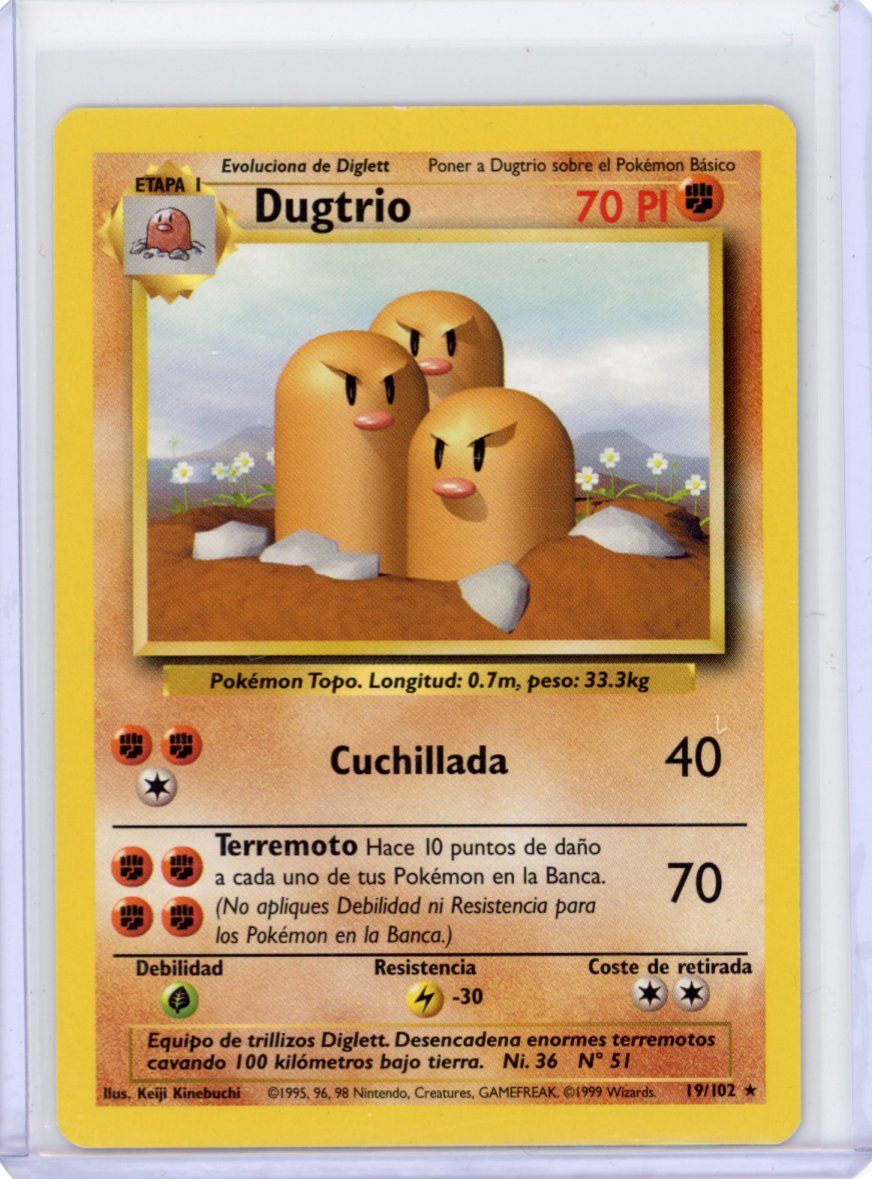 Dugtrio {SPANISH:Cuchillada}- 19/102 - Base Set [LP]
