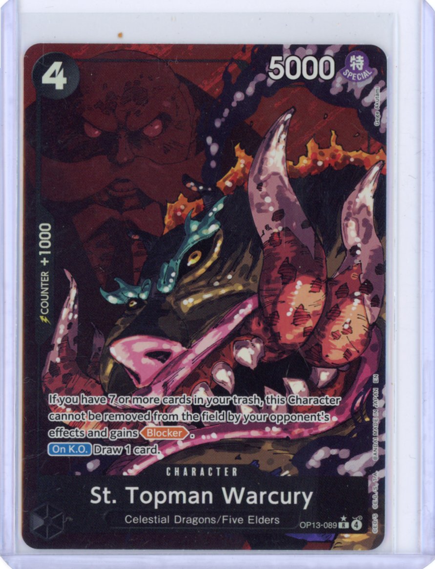St. Topman Warcury (Alternate Art) - Carrying On His Will OP13-089 Near Mint