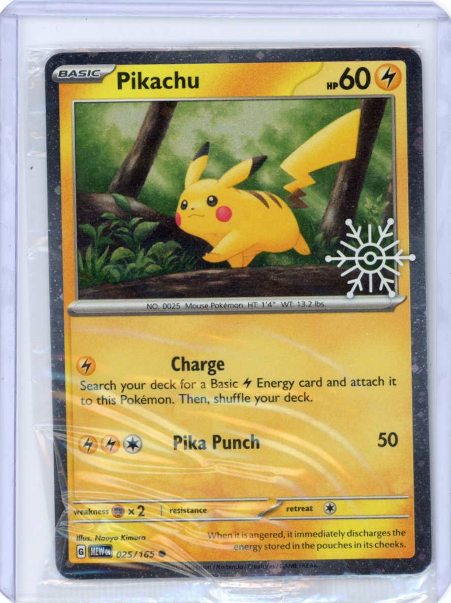 Pikachu - 025/165 (Holiday Calendar) - Miscellaneous Cards & Products SEALED