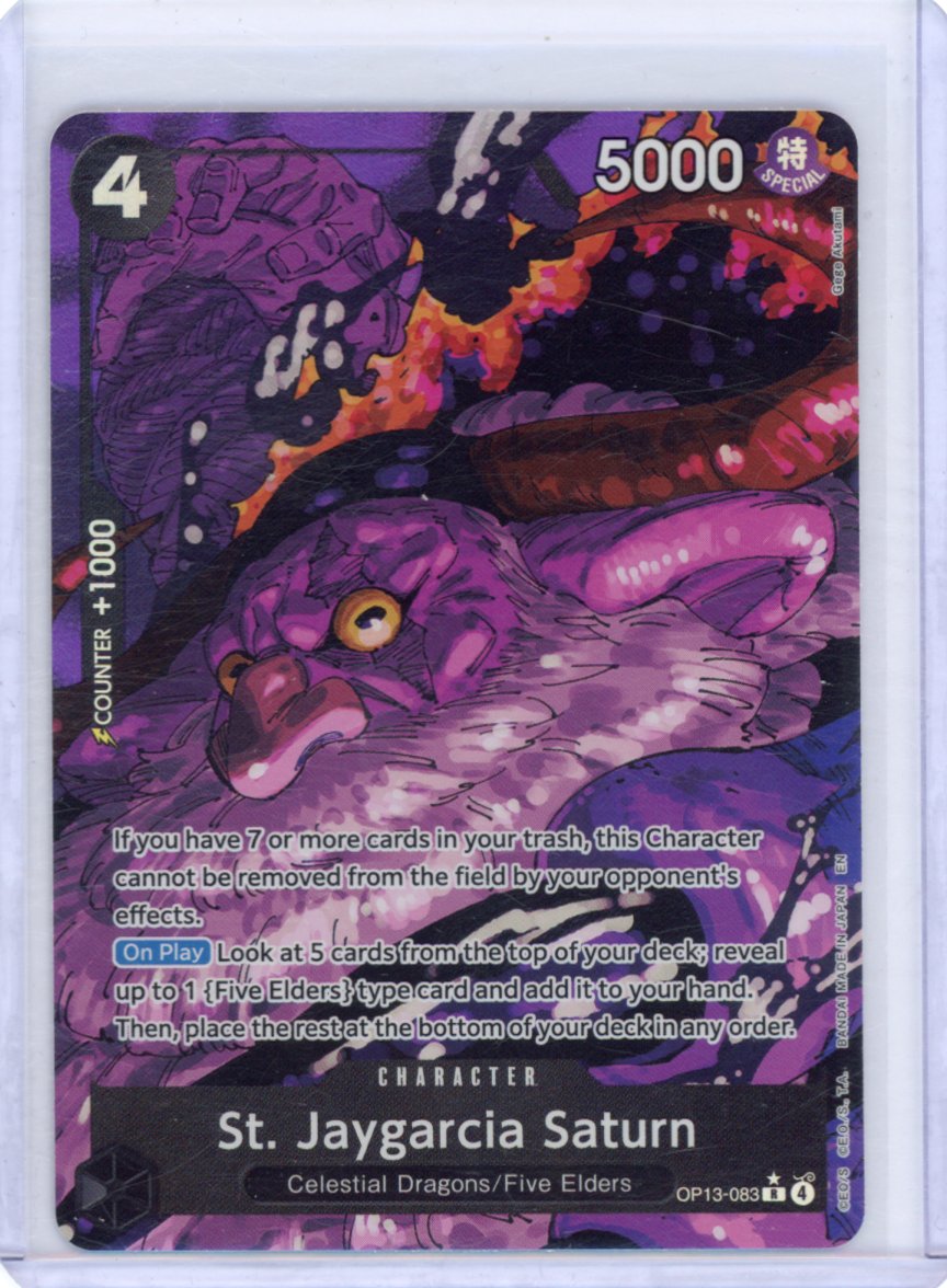 St. Jaygarcia Saturn (083)(Alternate Art) - Carrying On His Will - Celestial Dragons/Five EldersOP13