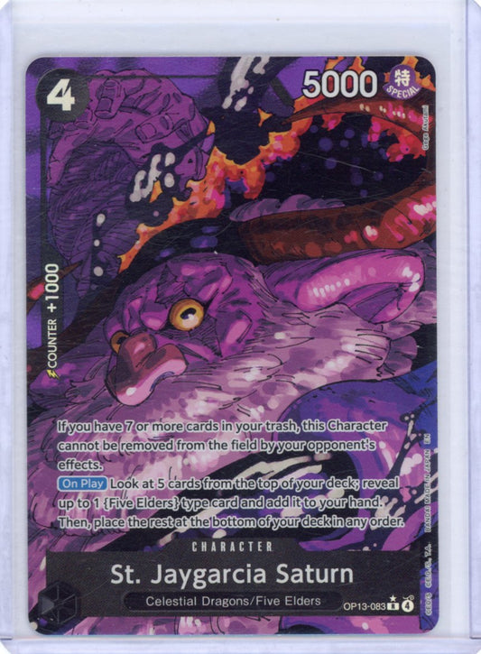 St. Jaygarcia Saturn (083)(Alternate Art) - Carrying On His Will - Celestial Dragons/Five EldersOP13
