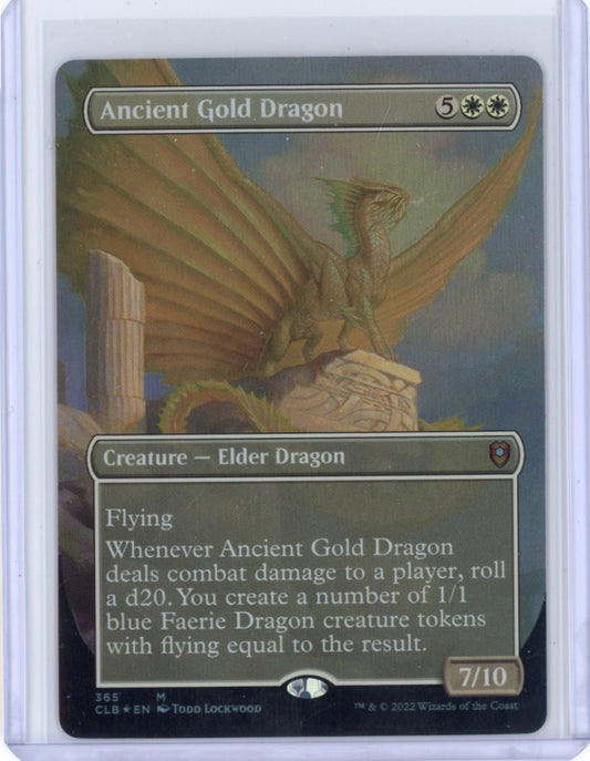 Ancient Gold Dragon (Borderless) [FOIL] - Commander Legends: Battle for Baldur's Gate #365