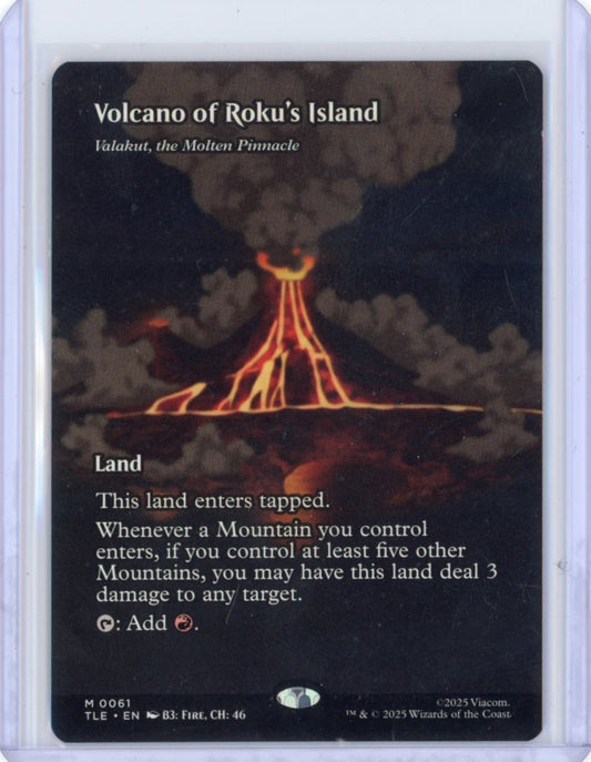 Volcano of Roku's Island - Valakut, the Molten Pinnacle (Borderless) - Avatar: The Last Airbender: Eternal-Legal (TLE)