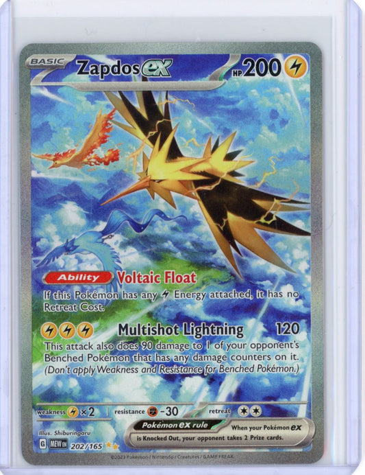 Zapdos ex - 202/165 - SV: Scarlet & Violet 151 (MEW)