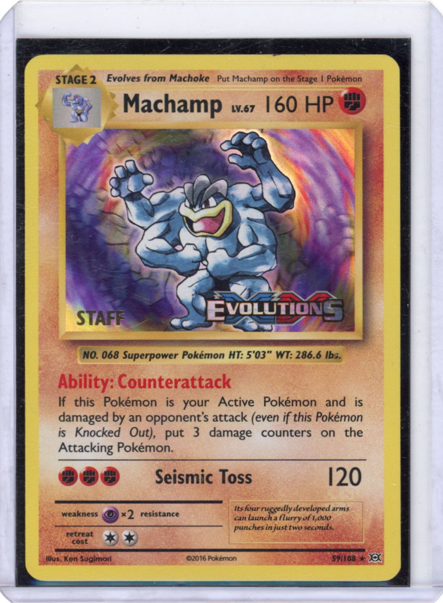 Machamp [Prerelease Staff] #59 XY Evolutions [MP]