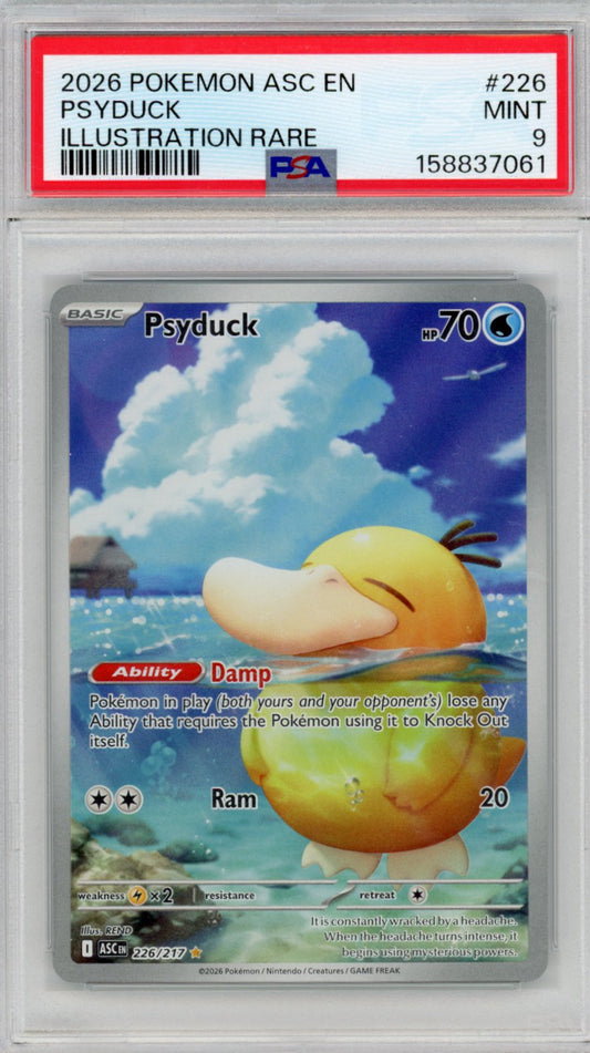 2026 Pokemon Ascended Heroes EN Psyduck IR PSA 9