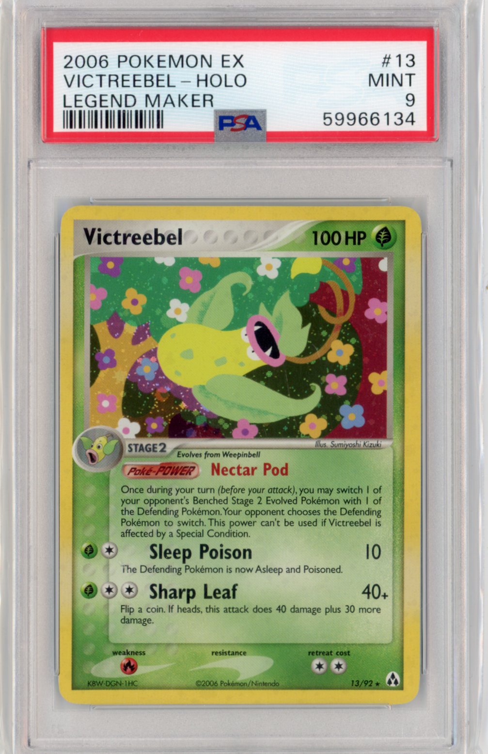 Victreebel #13 Pokemon Legend Maker PSA 9