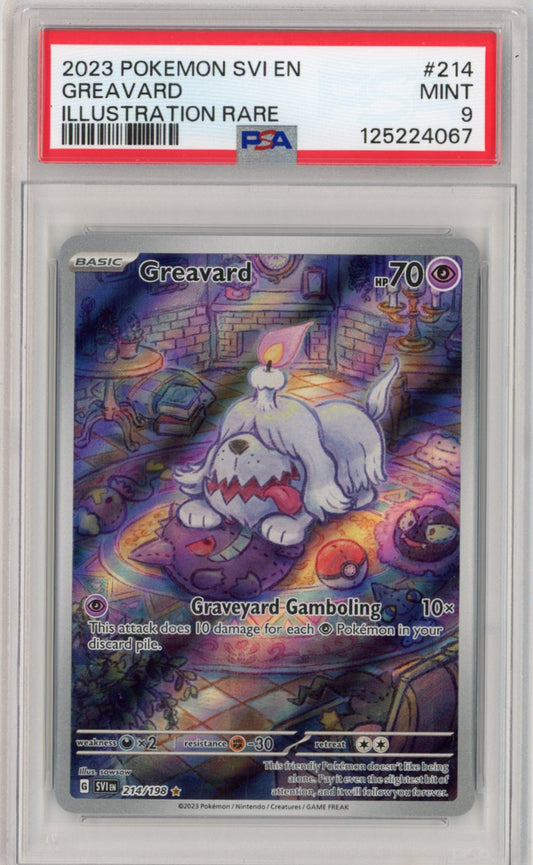 Greavard #214 Pokemon Scarlet & Violet PSA 9