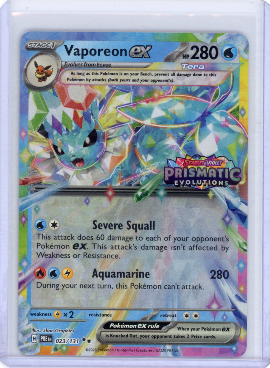 Vaporeon ex - 023/131 (Prismatic Evolutions Stamp)