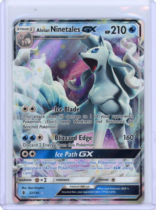 Alolan Ninetales GX - SM - Guardians Rising [LP]