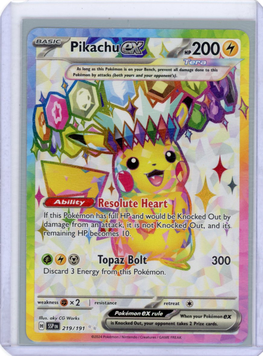 Pikachu ex - 219/191 - SV08: Surging Sparks