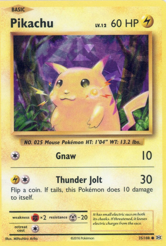 Pikachu - 35/108 (Cracked Ice Holo) - Deck Exclusives (PR)