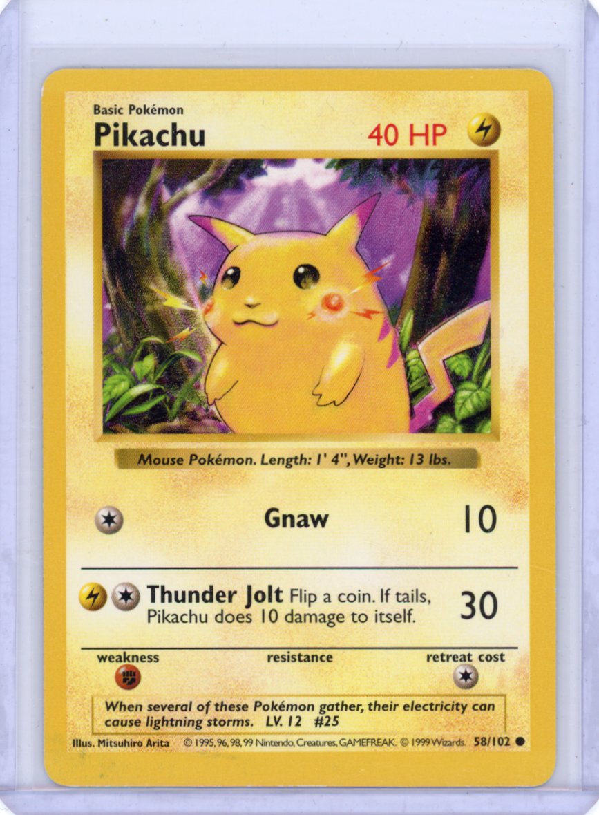 Pikachu (Red Cheeks) - Base Set (Shadowless) MP