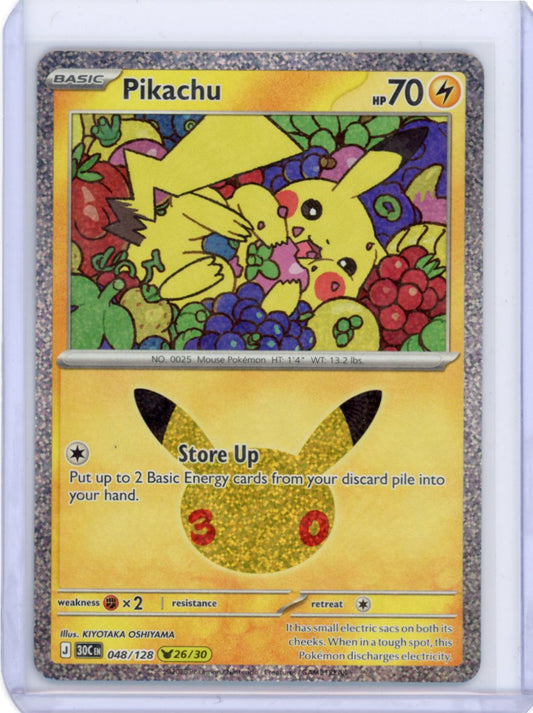 Pikachu 048/128 ME: 30th Celebration 26/30