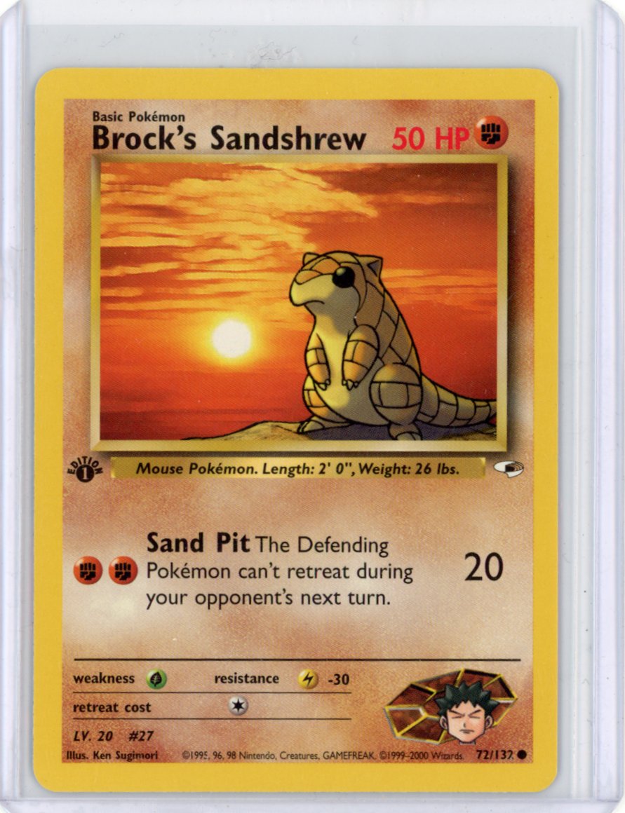 Brock's Sandshrew (72) - Gym Heroes (G1) 1st Edition