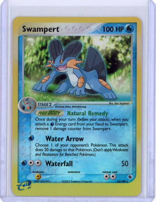 Swampert - 23/109 - EX Ruby and Sapphire Reverse Holo [LP]