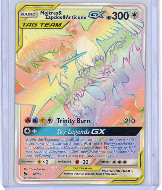 Moltres & Zapdos & Articuno GX (Secret) - Hidden Fates