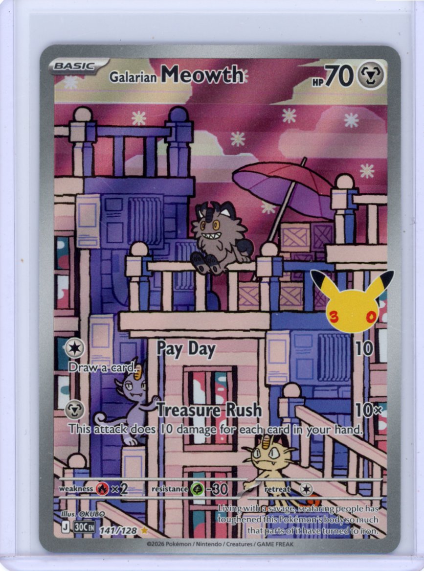 Galarian Meowth - 141/128 - ME: 30th Celebration