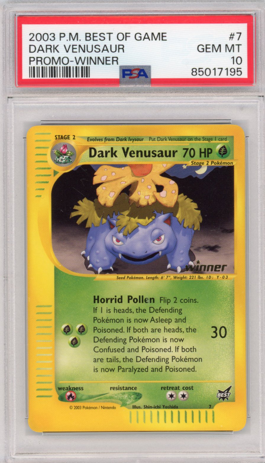 2003 Best of Game - Dark Venusaur Promo - Winner PSA 10