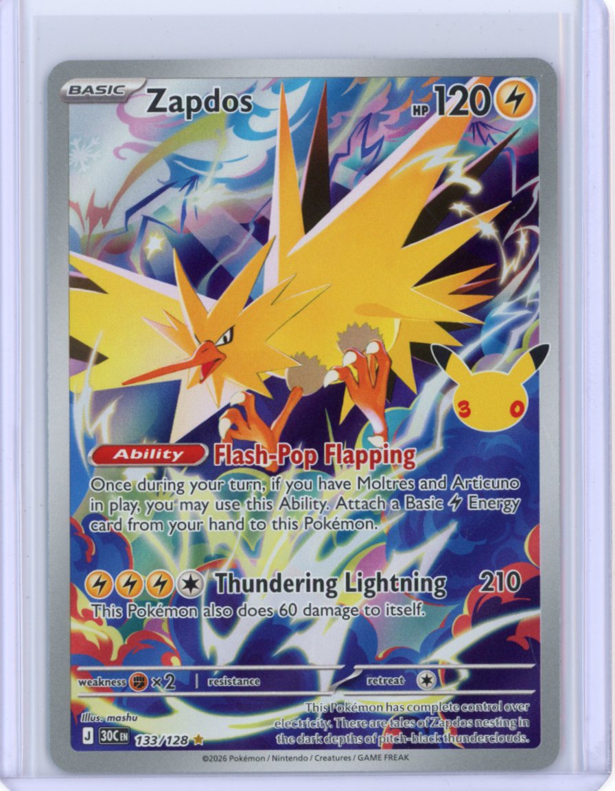 Zapdos - 133/128 - ME: 30th Celebration