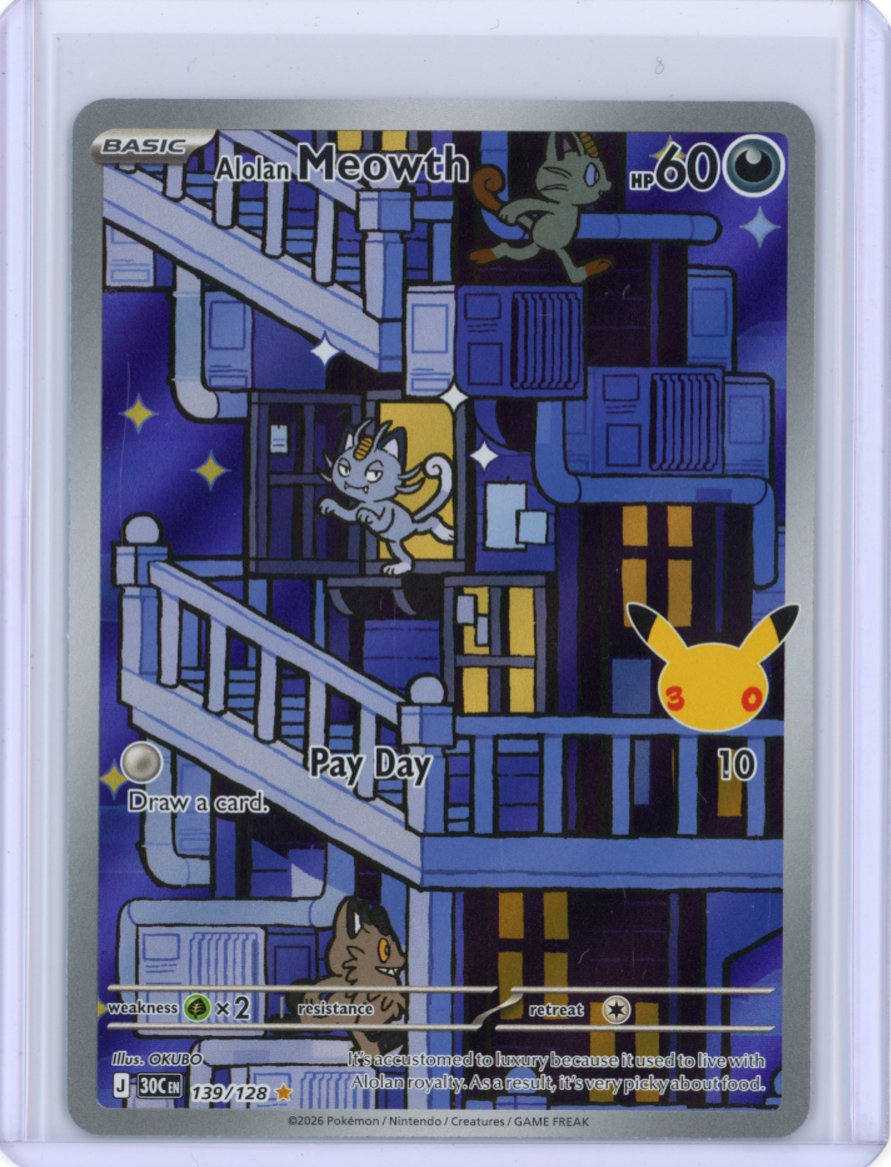 Alolan Meowth - 139/128 - ME: 30th Celebration