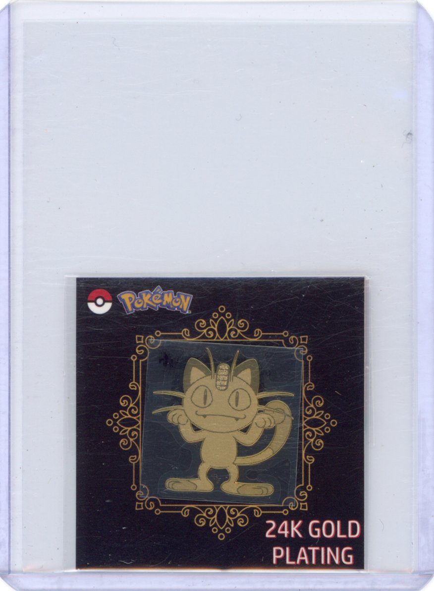 2023 Korean Candy Sticker 24K Gold Plating - Meowth
