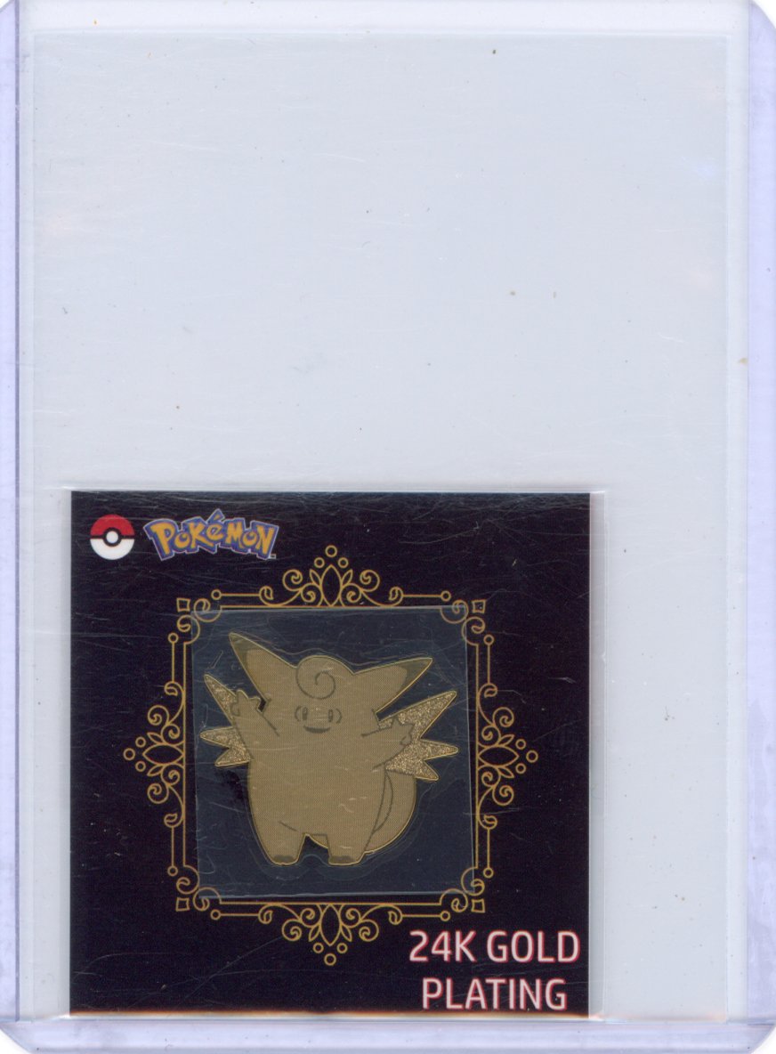 2023 Korean Candy Sticker 24K Gold Plating - Clefable