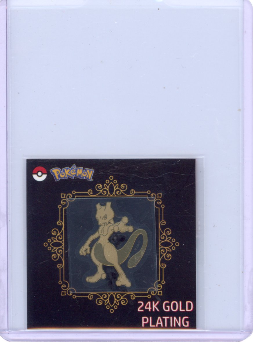 2023 Korean Candy Sticker 24K Gold Plating - Mewtwo