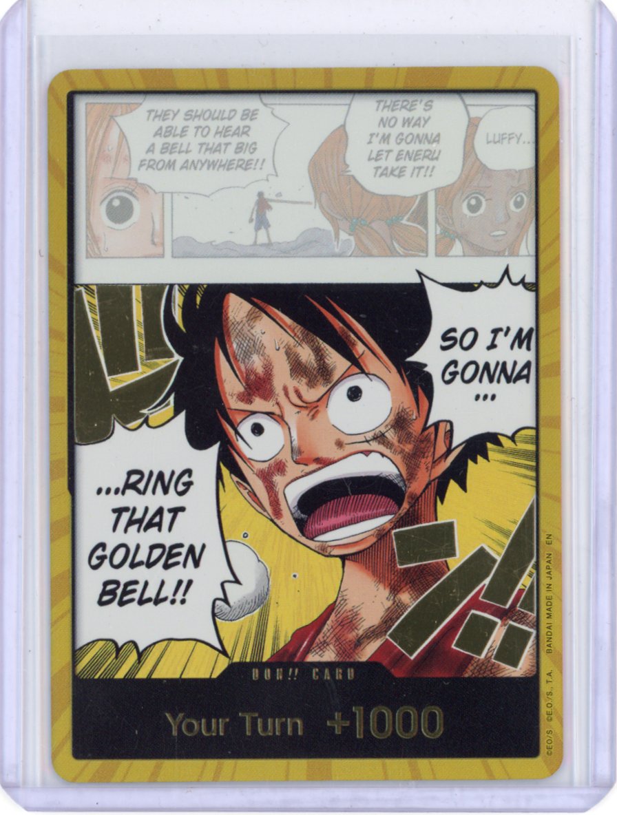 DON!! Card (Luffy) (Gold) - Adventure on Kami's Island (OP15-EB04)