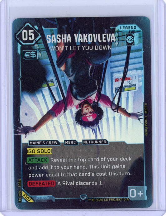 Sasha Yakovleva - Won't Let You Down (Secret) - Welcome to Night City - Beta
