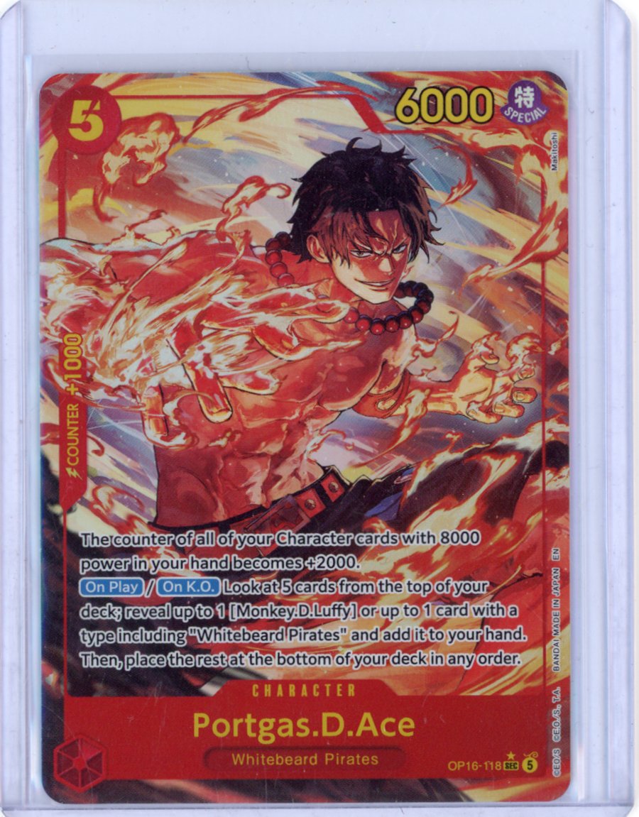 Portgas.D.Ace (118) (Alternate Art) - The Time of Battle (OP16)