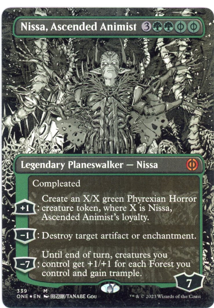 Nissa, Ascended Animist (Borderless) - Phyrexia: All Will Be One (ONE)
