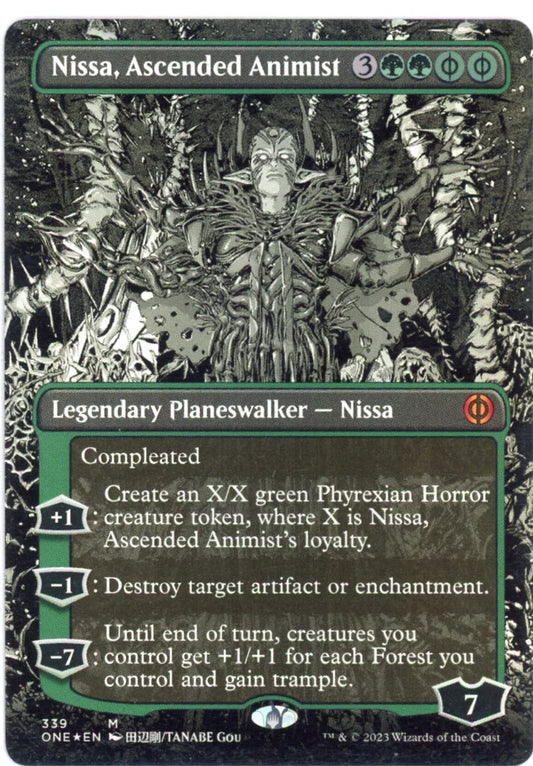 Nissa, Ascended Animist (Borderless) - Phyrexia: All Will Be One (ONE)