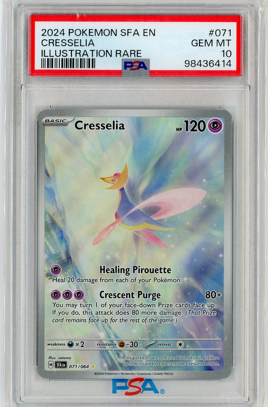 PSA 10 GEM MINT - Cresselia - 071/064 - SV: Shrouded Fable