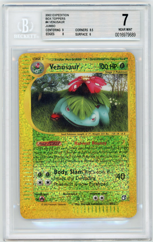 BGS 7 Near Mint - Venusaur Box Topper - 4/12 - 2002 Expedition