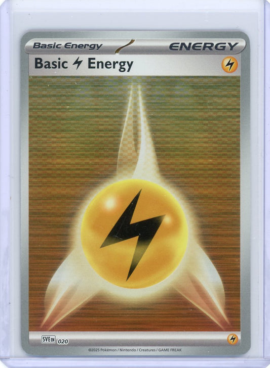 Basic Electric Energy - #020 Black Bolt White Flare Horizontal Holo