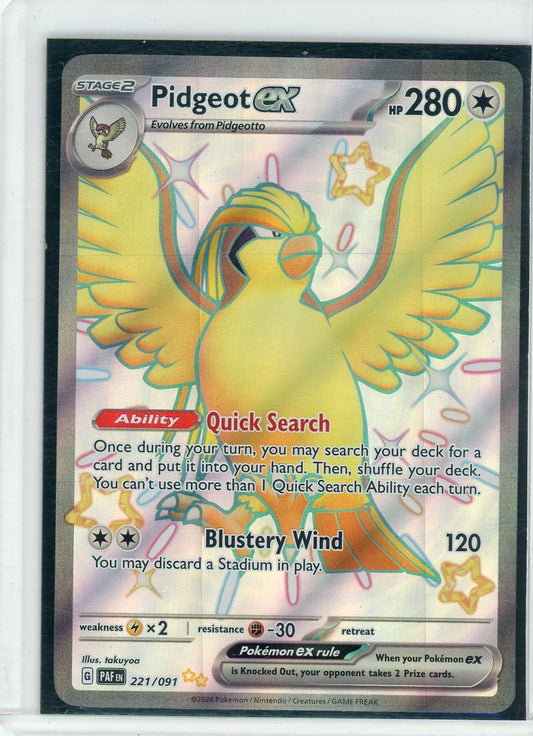 Pidgeot ex - SV: Paldean Fates 221/091