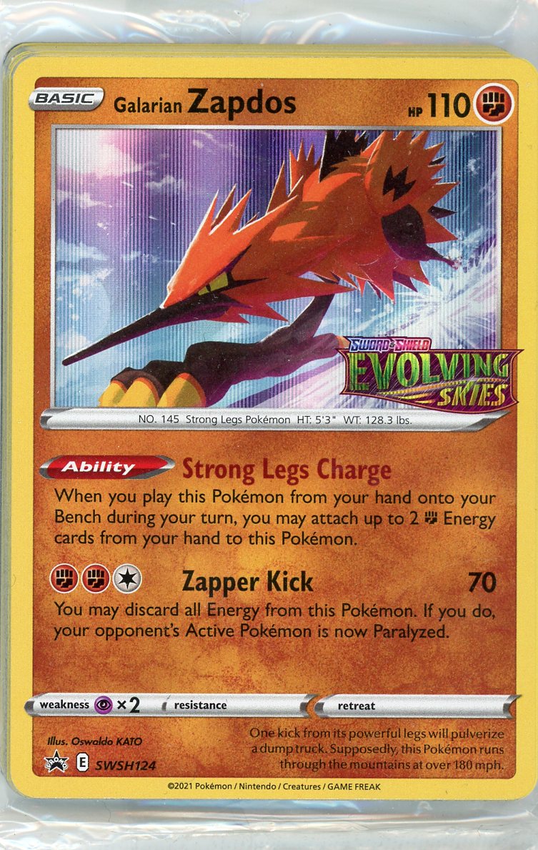 [SEALED] Galarian Zapdos - Evolving Skies - Prerelease Promo Deck
