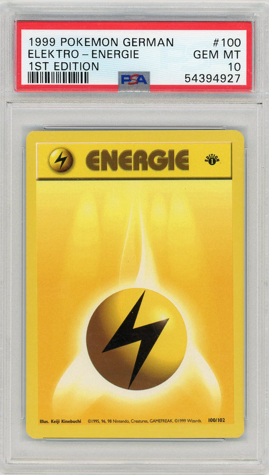 PSA 10 GEM MINT - 1999 POKEMON GERMAN 1ST EDITION - Elektro-Energie