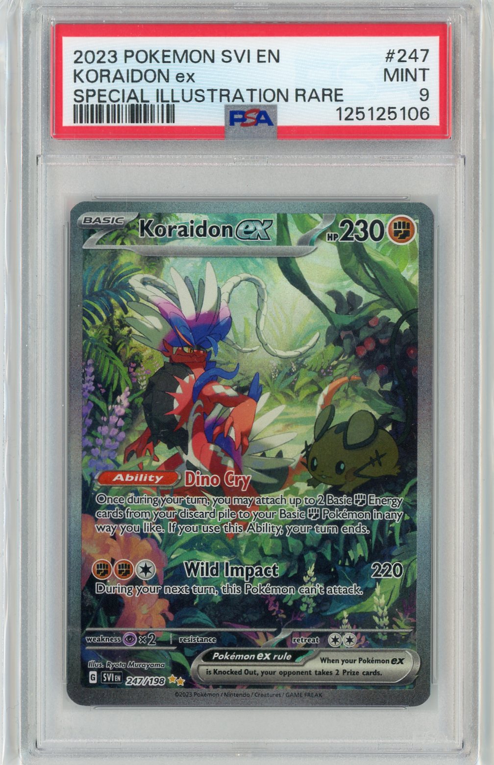 PSA 9 MINT - Koraidon ex - 247/198 - SV01: Scarlet & Violet Base Set
