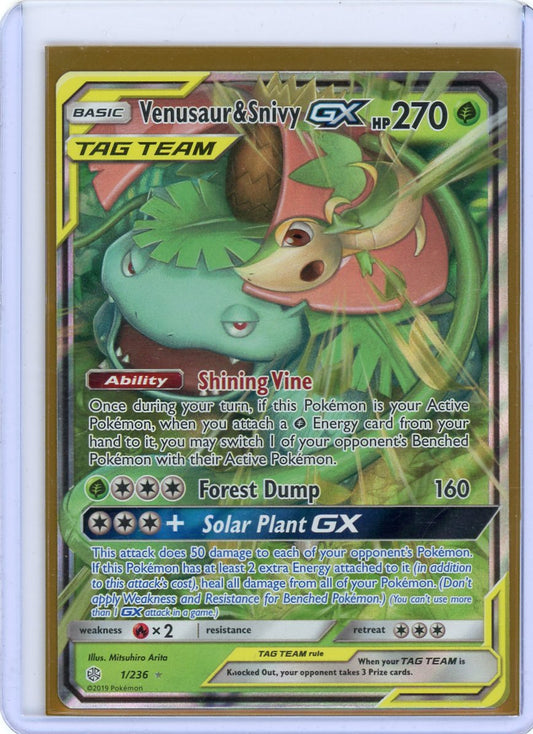 Venusaur & Snivy GX - SM - Cosmic Eclipse