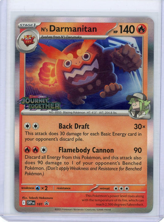 N's Darmanitan - 181 (Prerelease) - SV: Scarlet & Violet Promo Cards