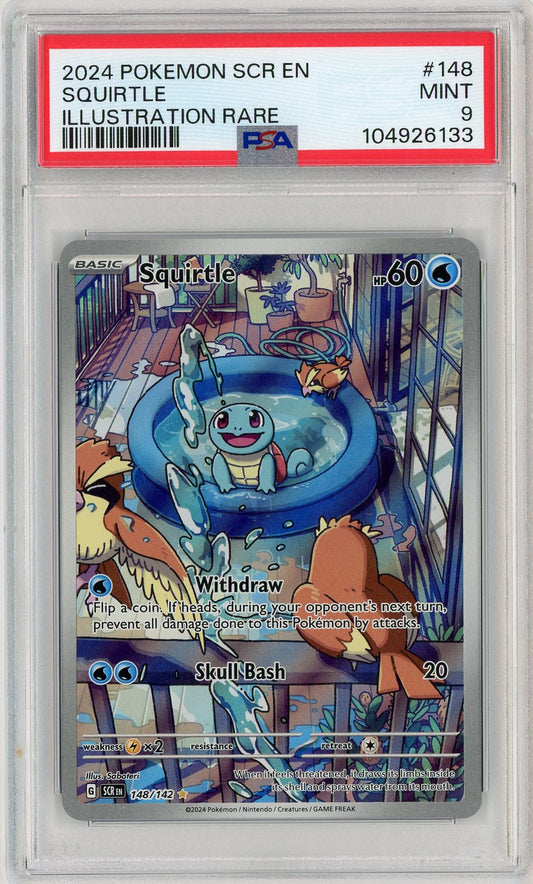 PSA 9 MINT - Squirtle - SV07: Stellar Crown